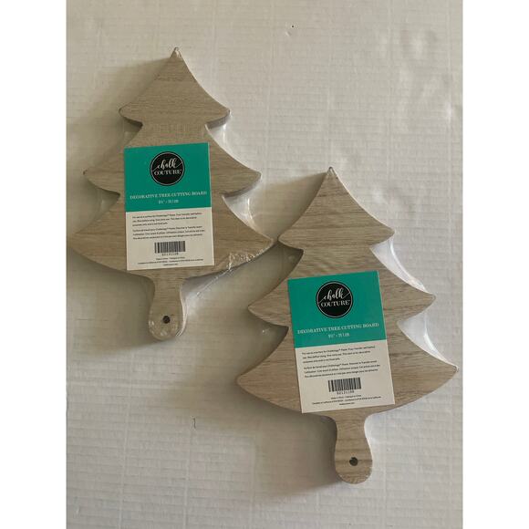NWT Chalk Couture 2 9.5" Decorative Tree Cutting Boards - Picture 4 of 4
